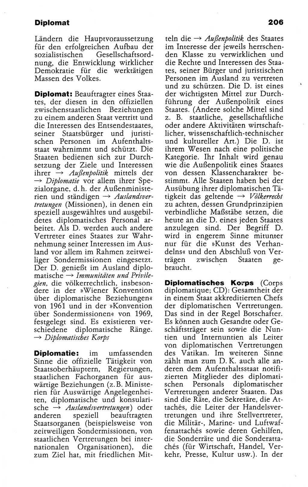 Kleines politisches Wörterbuch [Deutsche Demokratische Republik (DDR)] 1988, Seite 206 (Kl. pol. Wb. DDR 1988, S. 206)