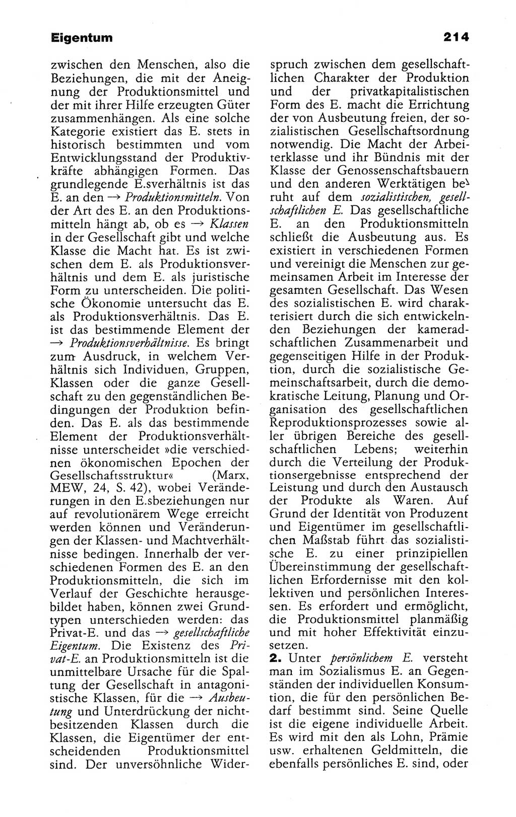 Kleines politisches Wörterbuch [Deutsche Demokratische Republik (DDR)] 1988, Seite 214 (Kl. pol. Wb. DDR 1988, S. 214)
