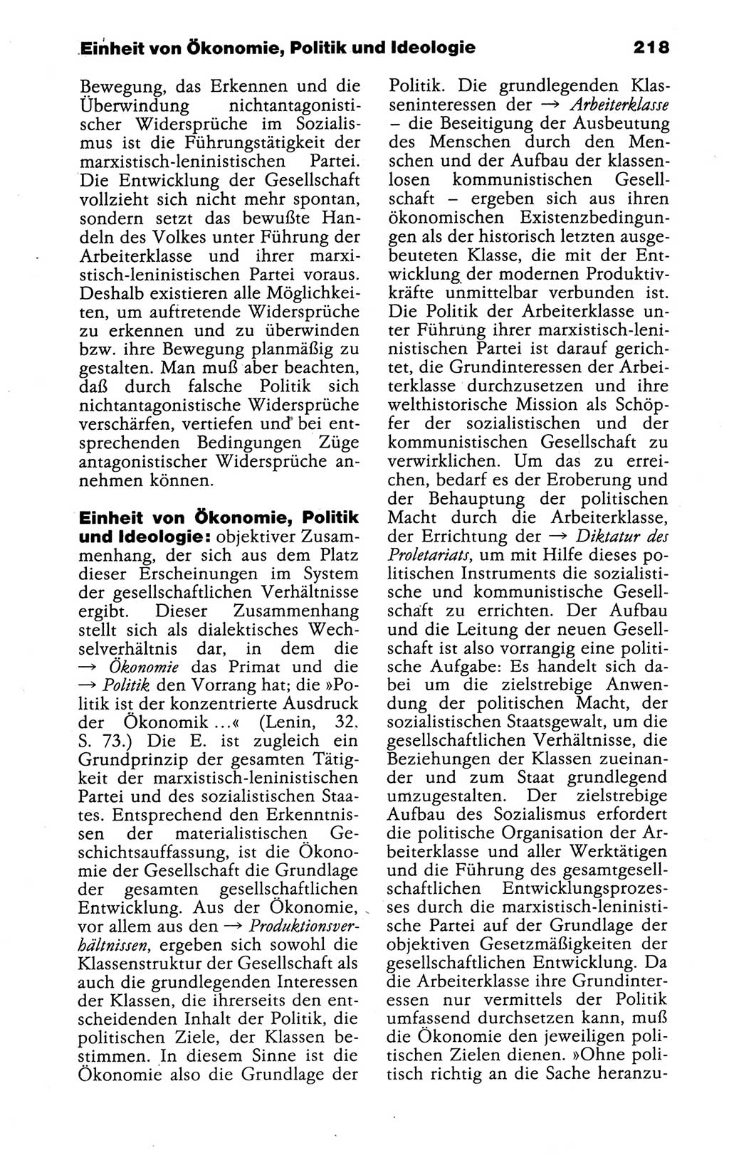 Kleines politisches Wörterbuch [Deutsche Demokratische Republik (DDR)] 1988, Seite 218 (Kl. pol. Wb. DDR 1988, S. 218)