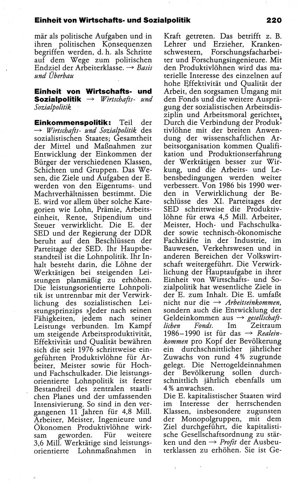 Kleines politisches Wörterbuch [Deutsche Demokratische Republik (DDR)] 1988, Seite 220 (Kl. pol. Wb. DDR 1988, S. 220)