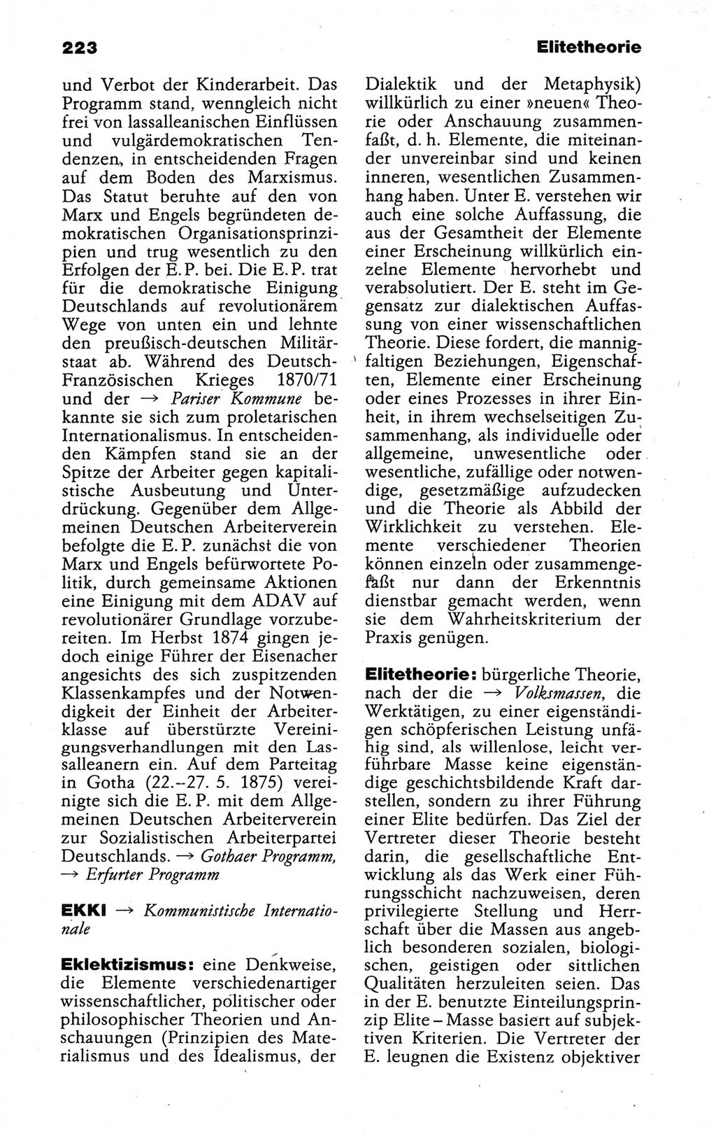 Kleines politisches Wörterbuch [Deutsche Demokratische Republik (DDR)] 1988, Seite 223 (Kl. pol. Wb. DDR 1988, S. 223)
