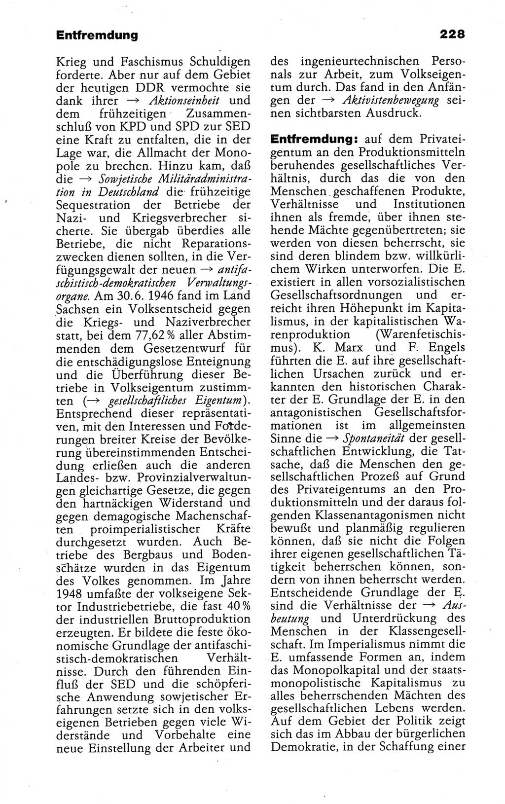 Kleines politisches Wörterbuch [Deutsche Demokratische Republik (DDR)] 1988, Seite 228 (Kl. pol. Wb. DDR 1988, S. 228)