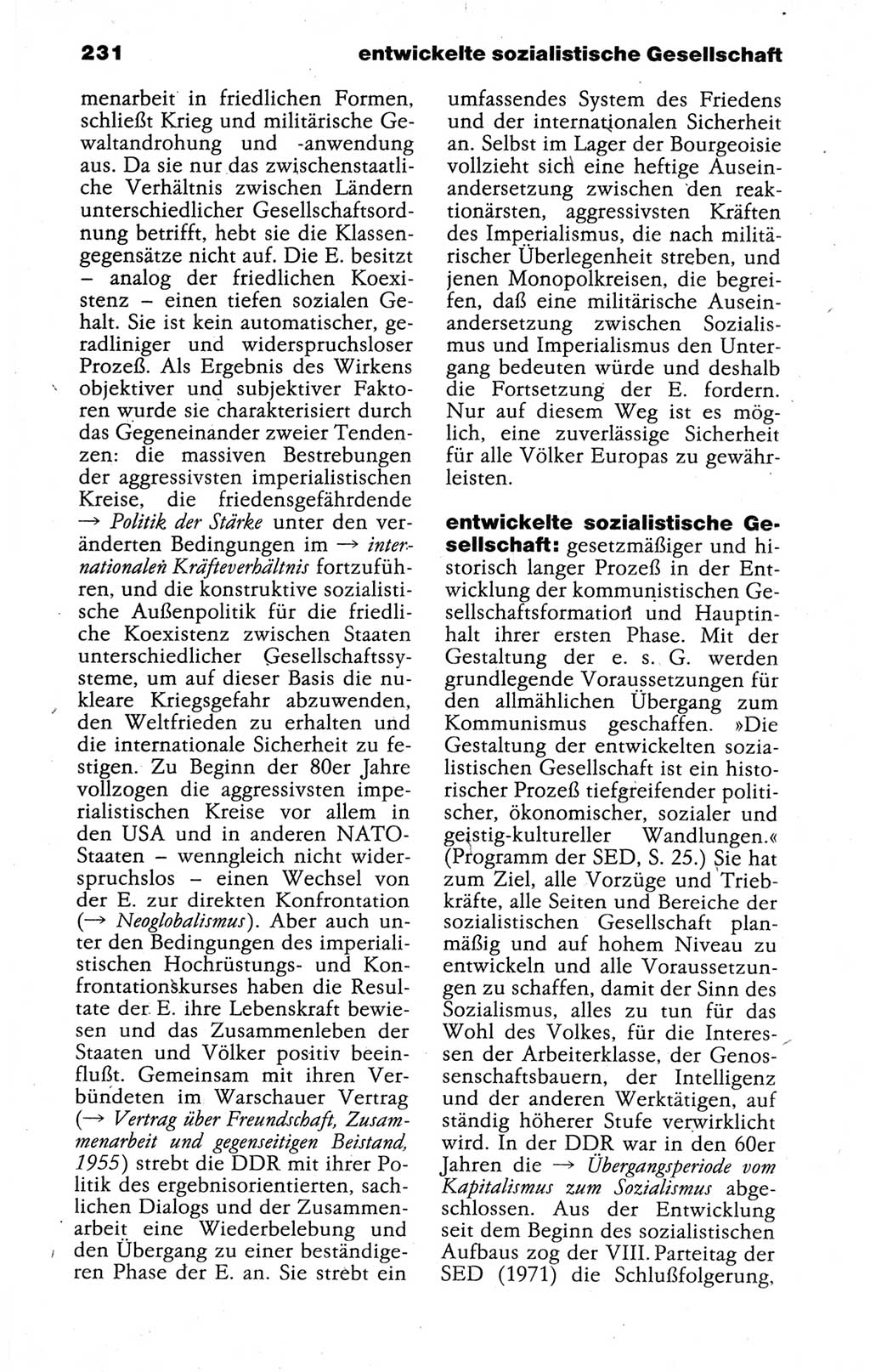 Kleines politisches Wörterbuch [Deutsche Demokratische Republik (DDR)] 1988, Seite 231 (Kl. pol. Wb. DDR 1988, S. 231)