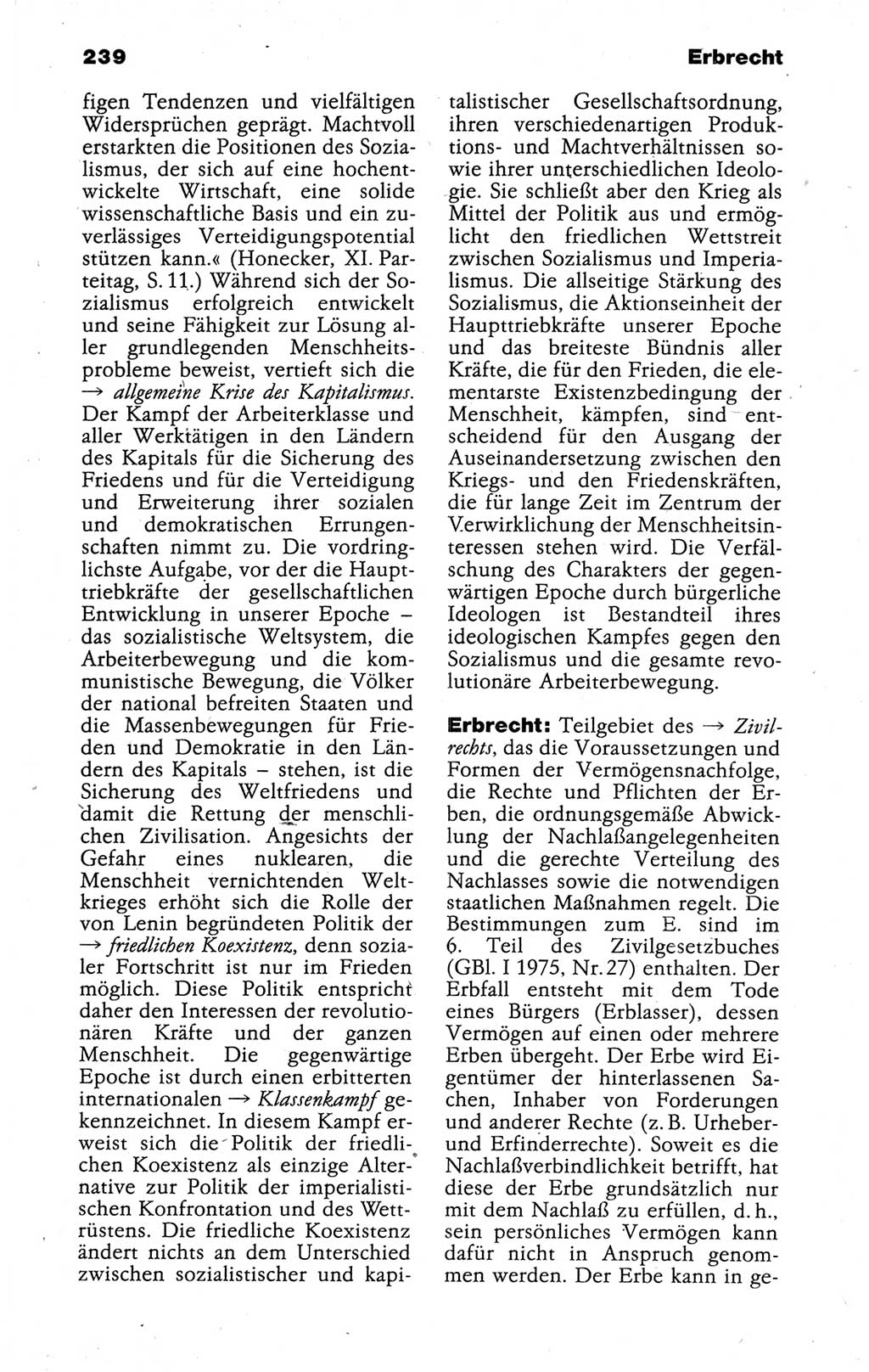 Kleines politisches Wörterbuch [Deutsche Demokratische Republik (DDR)] 1988, Seite 239 (Kl. pol. Wb. DDR 1988, S. 239)