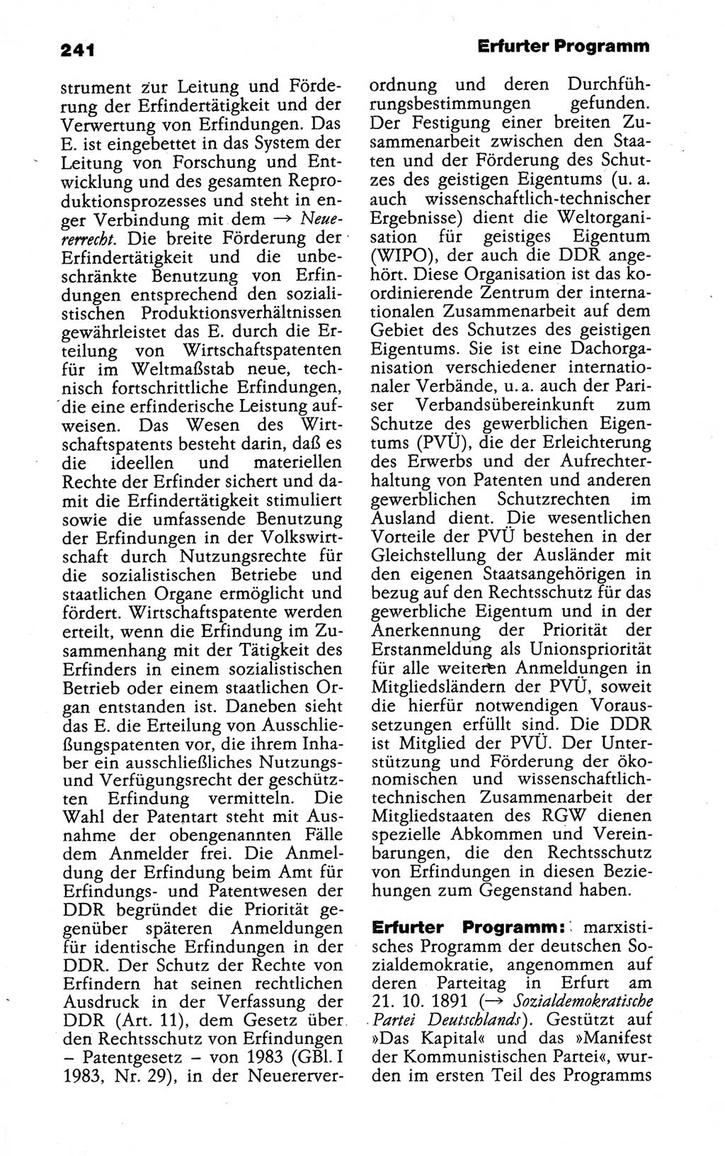Kleines politisches Wörterbuch [Deutsche Demokratische Republik (DDR)] 1988, Seite 241 (Kl. pol. Wb. DDR 1988, S. 241)