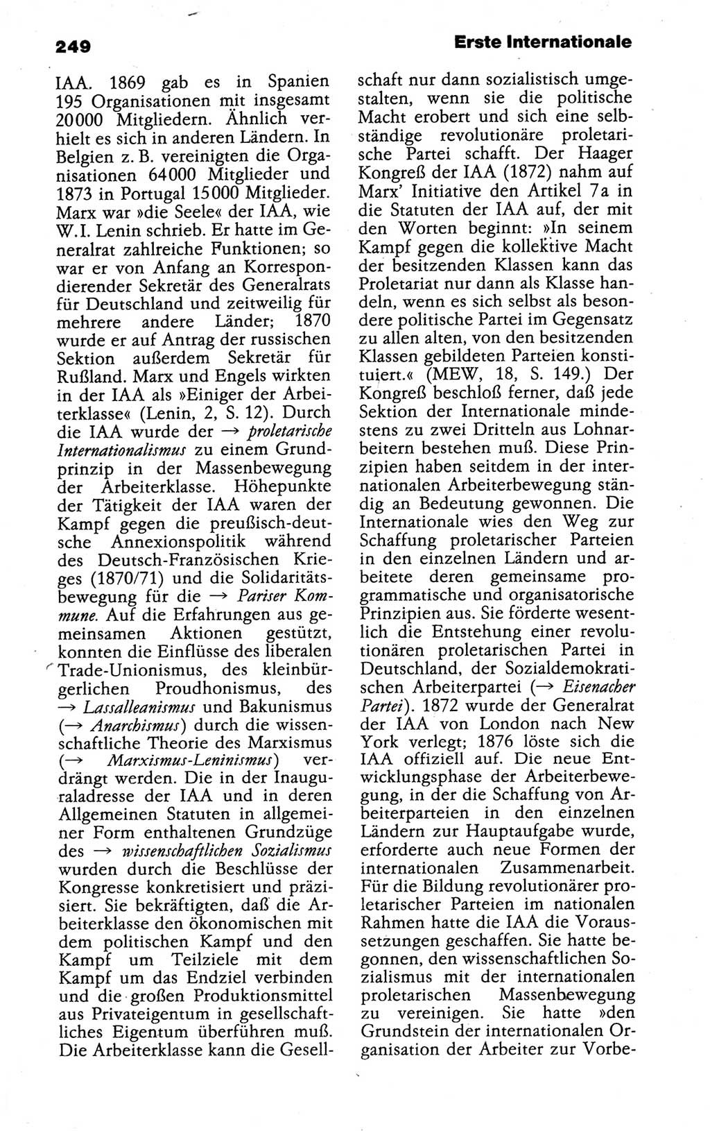 Kleines politisches Wörterbuch [Deutsche Demokratische Republik (DDR)] 1988, Seite 249 (Kl. pol. Wb. DDR 1988, S. 249)