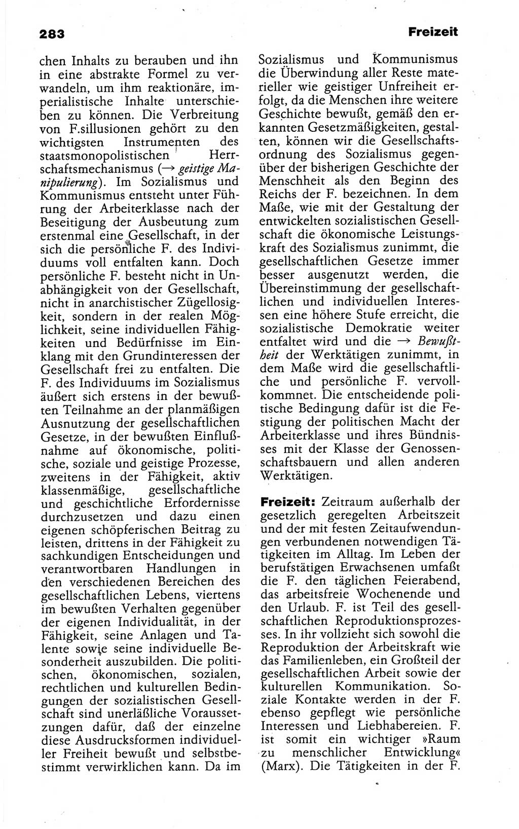 Kleines politisches Wörterbuch [Deutsche Demokratische Republik (DDR)] 1988, Seite 283 (Kl. pol. Wb. DDR 1988, S. 283)