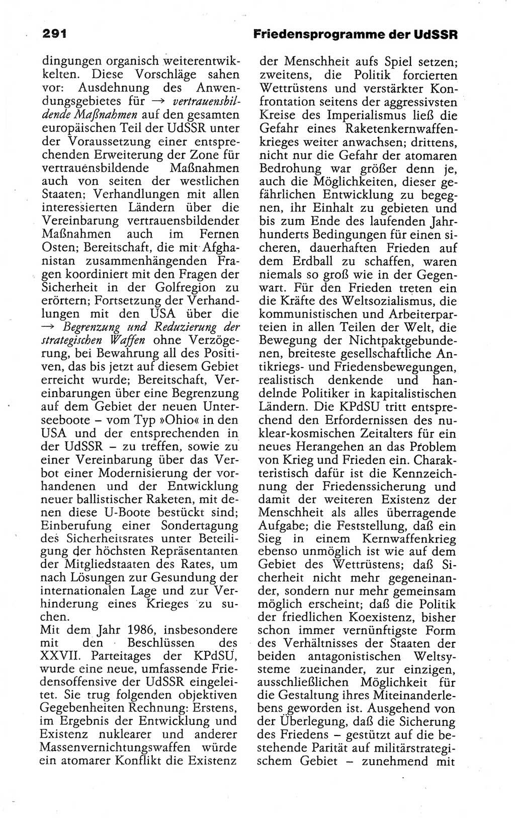 Kleines politisches Wörterbuch [Deutsche Demokratische Republik (DDR)] 1988, Seite 291 (Kl. pol. Wb. DDR 1988, S. 291)