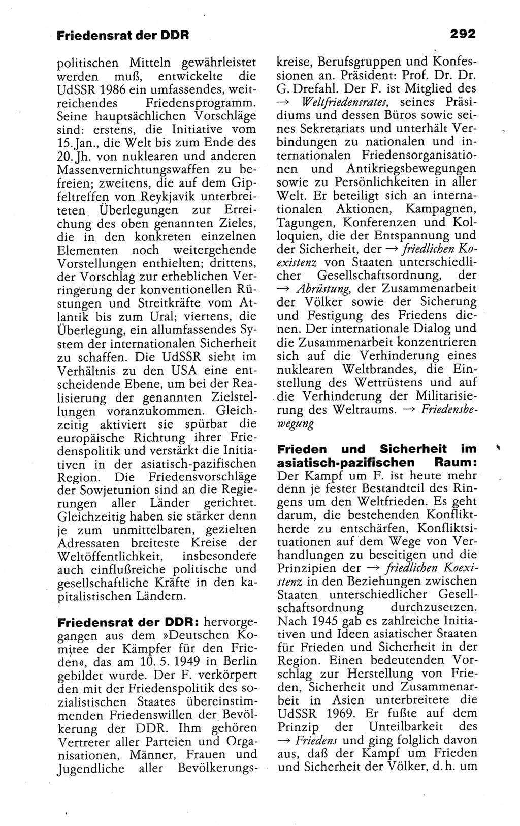 Kleines politisches Wörterbuch [Deutsche Demokratische Republik (DDR)] 1988, Seite 292 (Kl. pol. Wb. DDR 1988, S. 292)