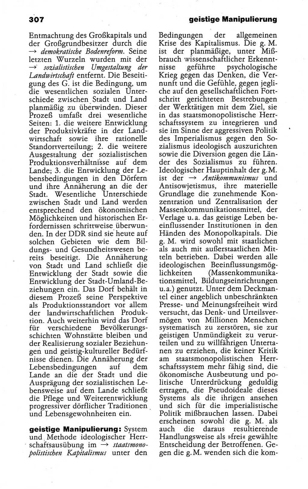 Kleines politisches Wörterbuch [Deutsche Demokratische Republik (DDR)] 1988, Seite 307 (Kl. pol. Wb. DDR 1988, S. 307)
