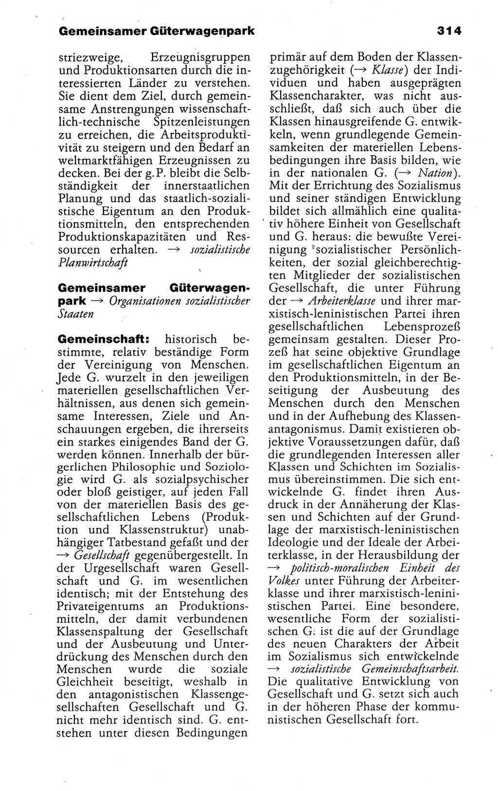 Kleines politisches Wörterbuch [Deutsche Demokratische Republik (DDR)] 1988, Seite 314 (Kl. pol. Wb. DDR 1988, S. 314)