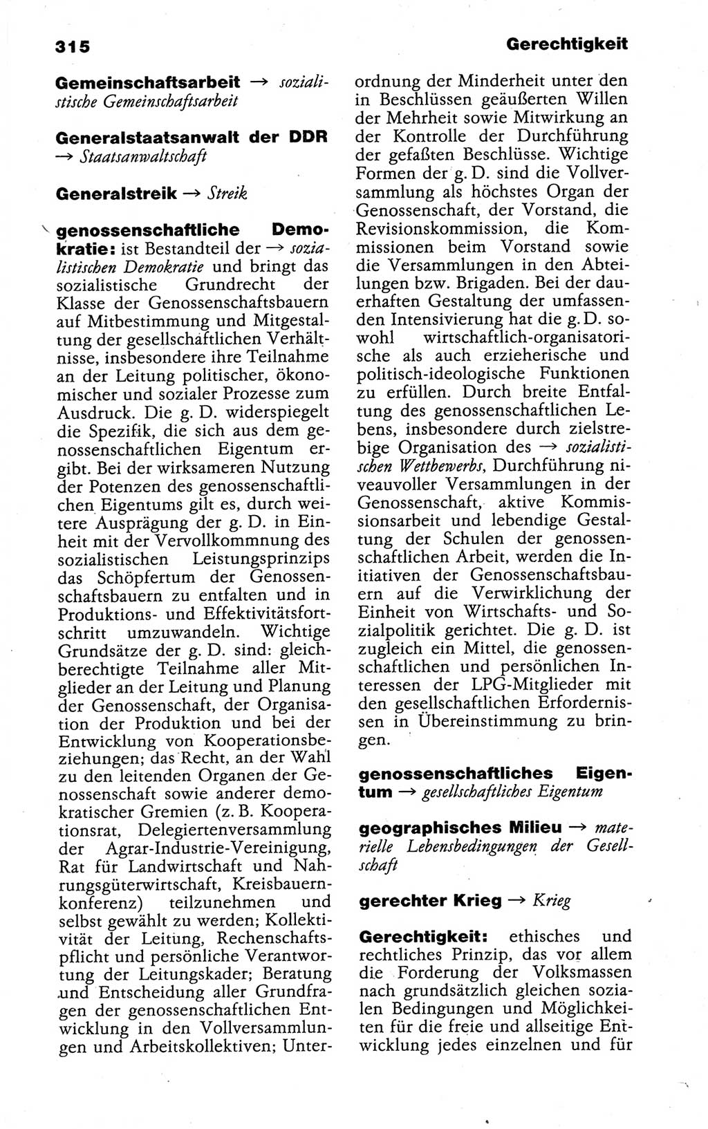 Kleines politisches Wörterbuch [Deutsche Demokratische Republik (DDR)] 1988, Seite 315 (Kl. pol. Wb. DDR 1988, S. 315)