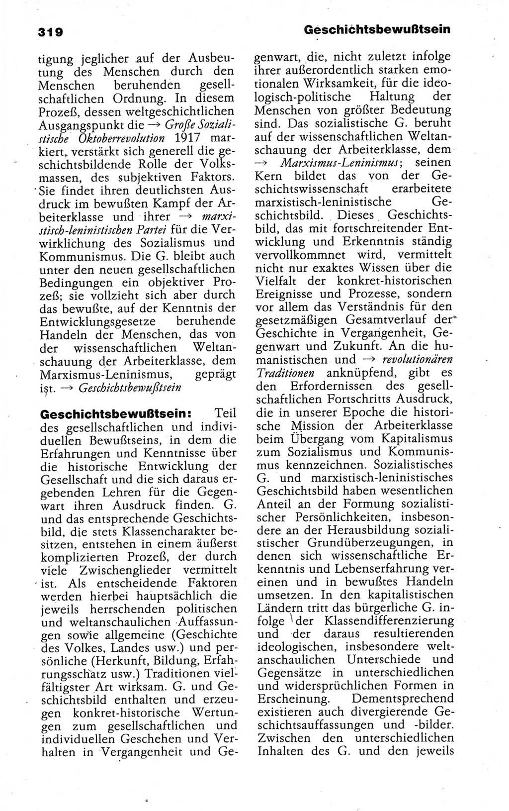 Kleines politisches Wörterbuch [Deutsche Demokratische Republik (DDR)] 1988, Seite 319 (Kl. pol. Wb. DDR 1988, S. 319)