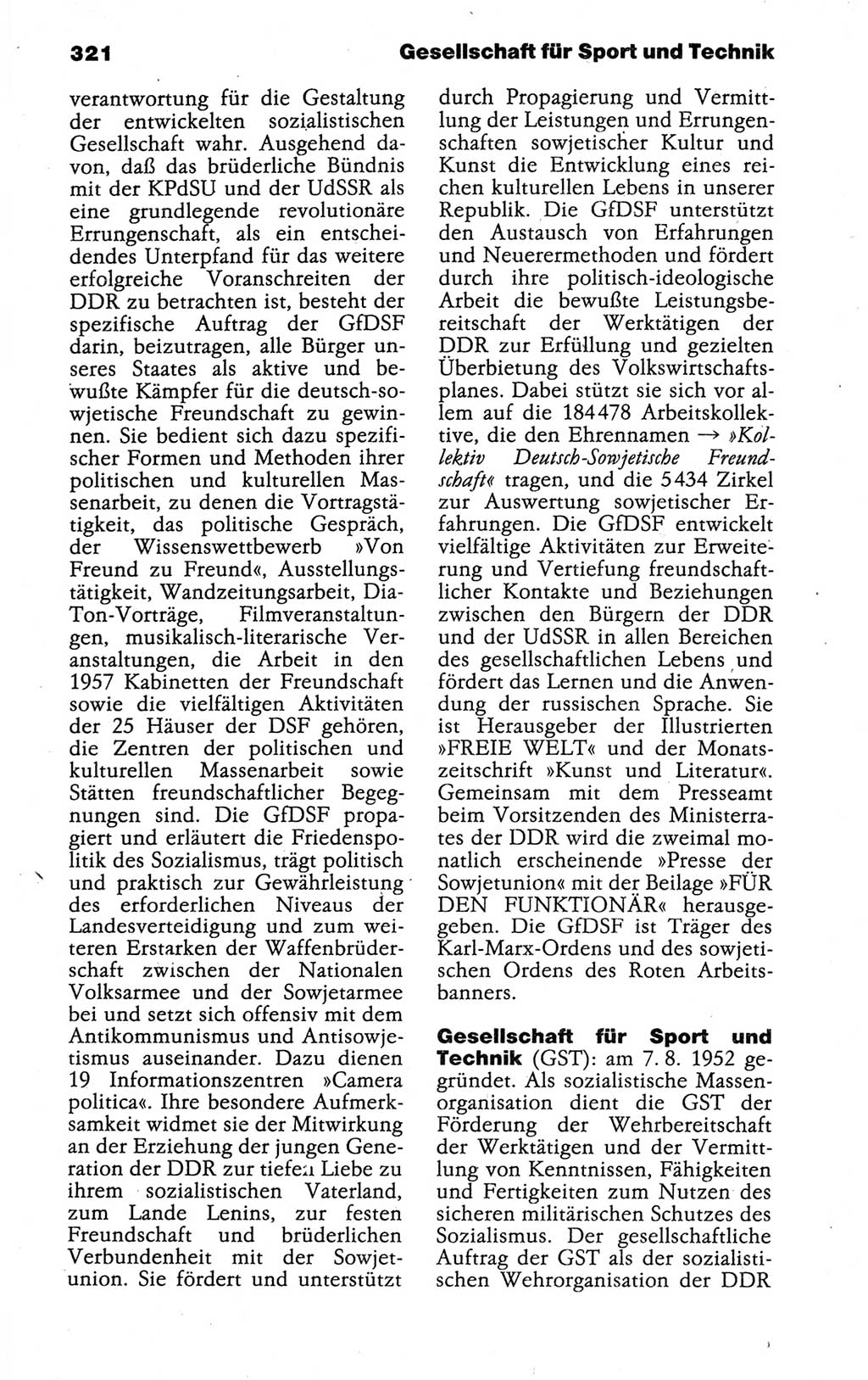 Kleines politisches Wörterbuch [Deutsche Demokratische Republik (DDR)] 1988, Seite 321 (Kl. pol. Wb. DDR 1988, S. 321)