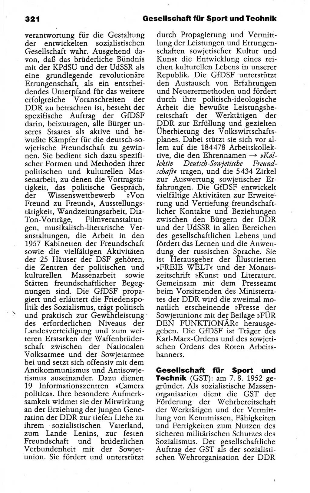 Kleines politisches Wörterbuch [Deutsche Demokratische Republik (DDR)] 1988, Seite 321 (Kl. pol. Wb. DDR 1988, S. 321)