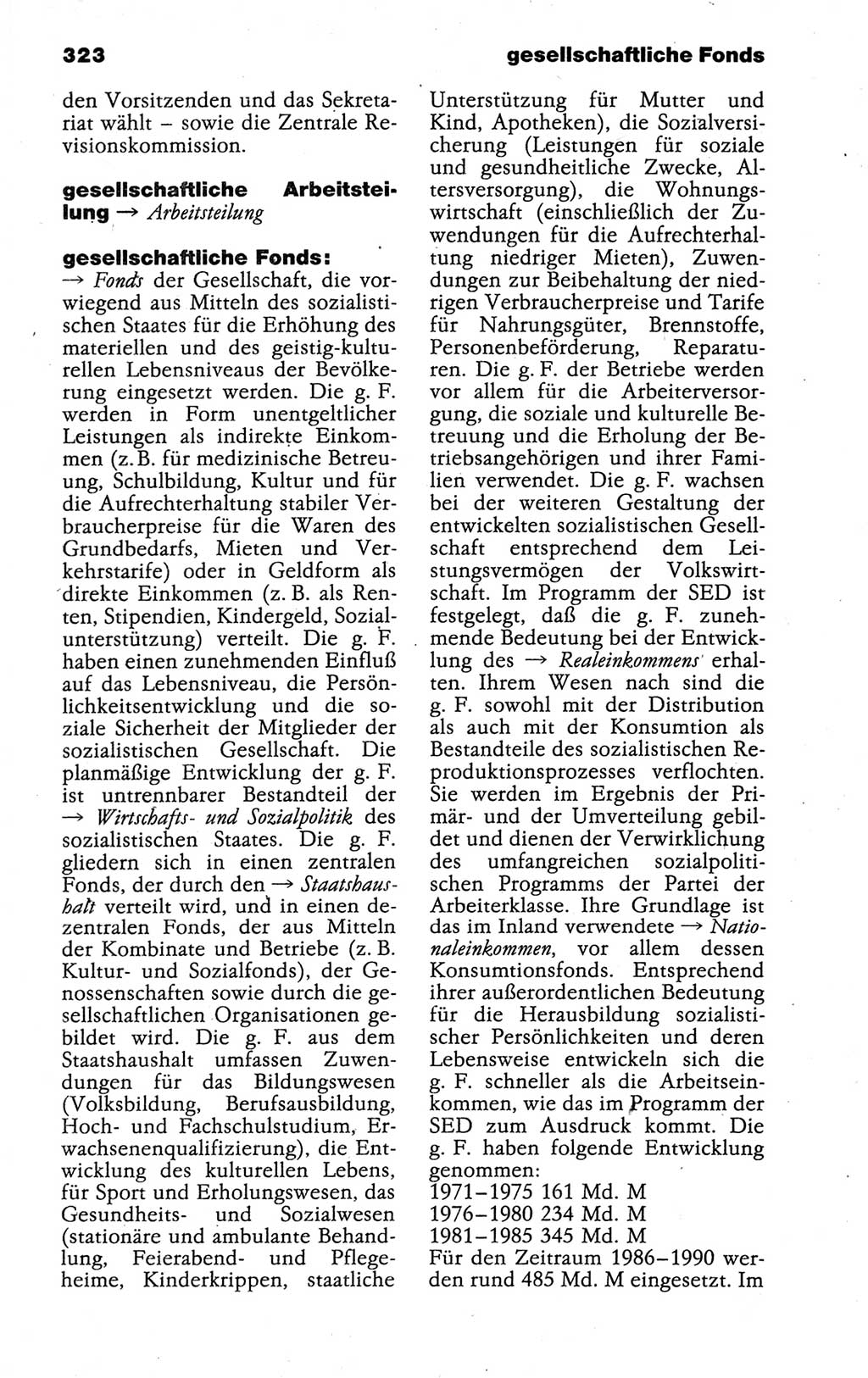 Kleines politisches Wörterbuch [Deutsche Demokratische Republik (DDR)] 1988, Seite 323 (Kl. pol. Wb. DDR 1988, S. 323)