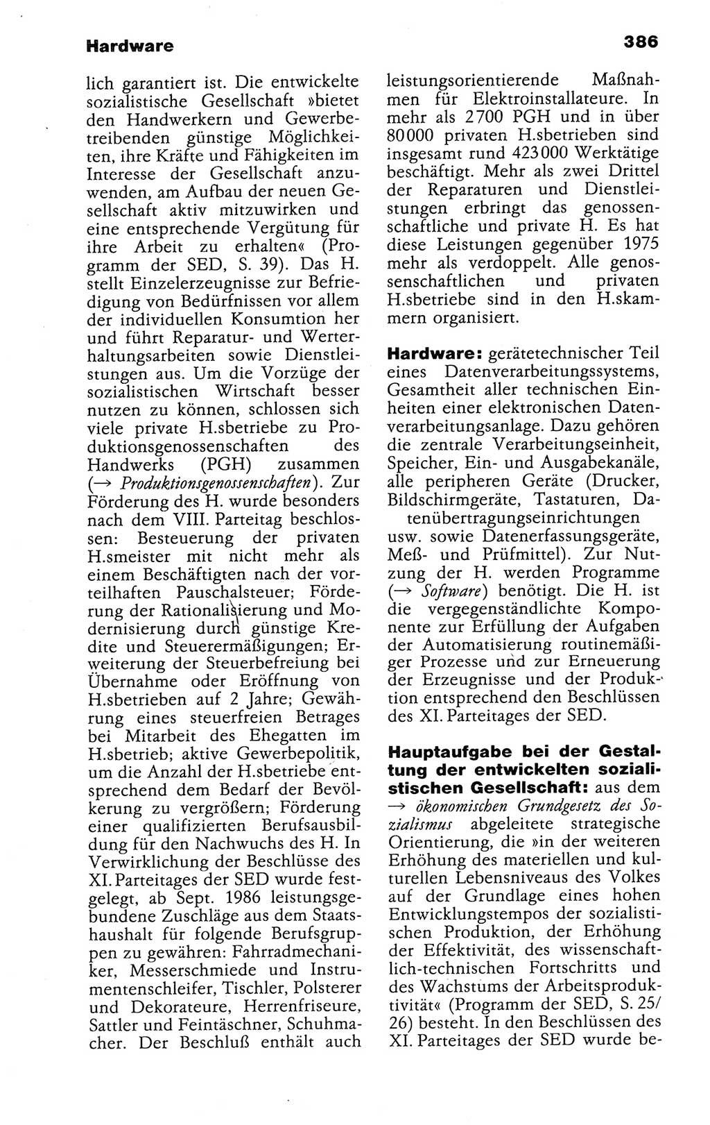 Kleines politisches Wörterbuch [Deutsche Demokratische Republik (DDR)] 1988, Seite 386 (Kl. pol. Wb. DDR 1988, S. 386)