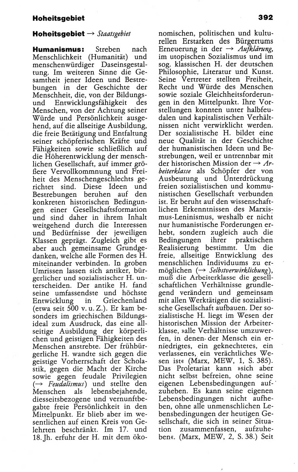 Kleines politisches Wörterbuch [Deutsche Demokratische Republik (DDR)] 1988, Seite 392 (Kl. pol. Wb. DDR 1988, S. 392)