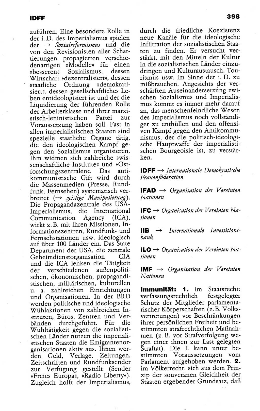 Kleines politisches Wörterbuch [Deutsche Demokratische Republik (DDR)] 1988, Seite 398 (Kl. pol. Wb. DDR 1988, S. 398)