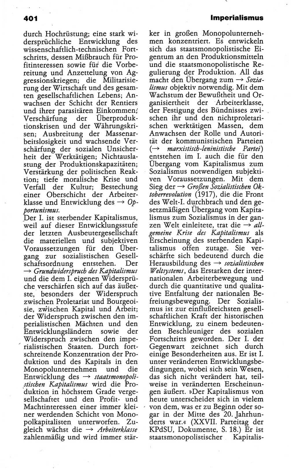 Kleines politisches Wörterbuch [Deutsche Demokratische Republik (DDR)] 1988, Seite 401 (Kl. pol. Wb. DDR 1988, S. 401)