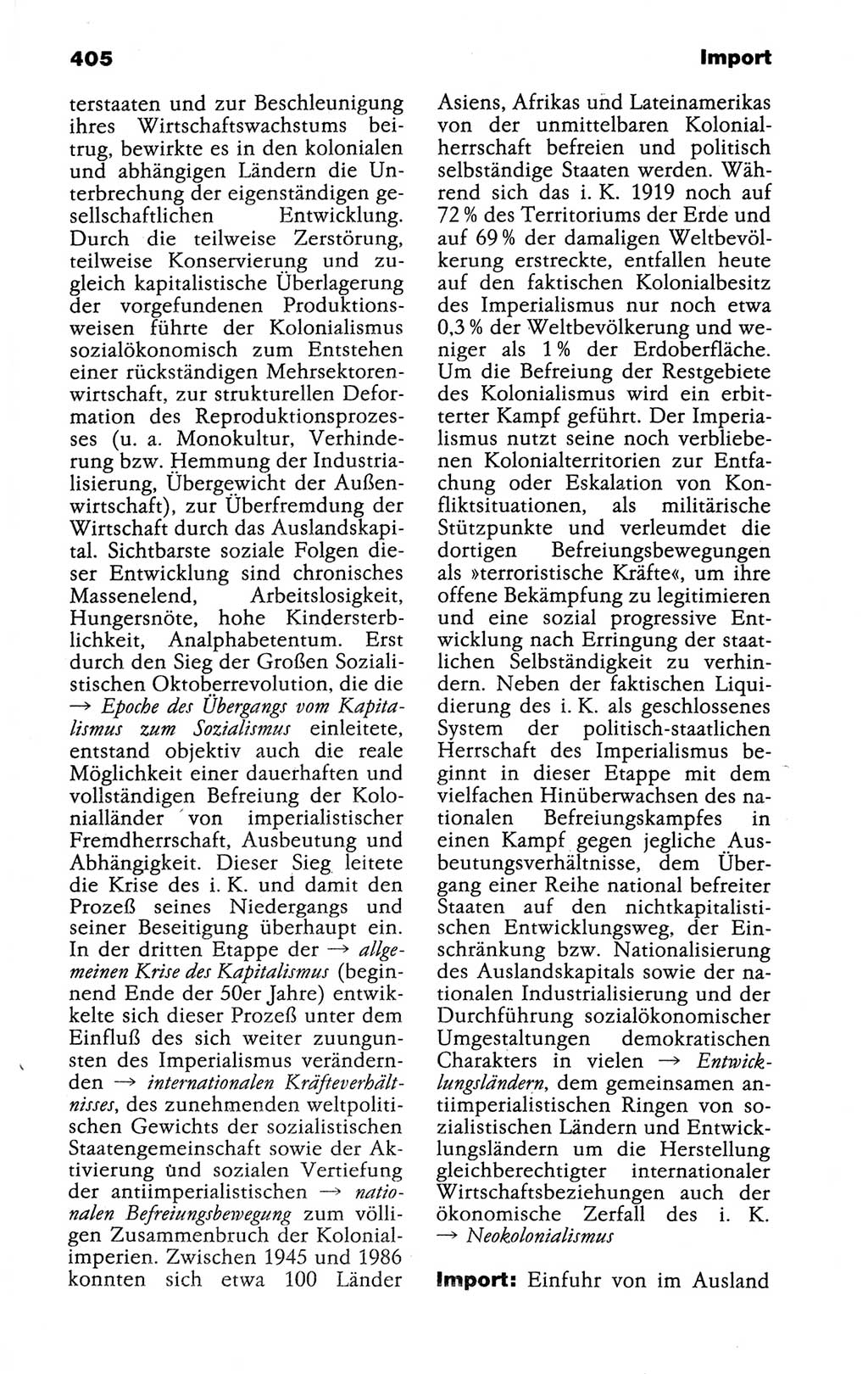 Kleines politisches Wörterbuch [Deutsche Demokratische Republik (DDR)] 1988, Seite 405 (Kl. pol. Wb. DDR 1988, S. 405)