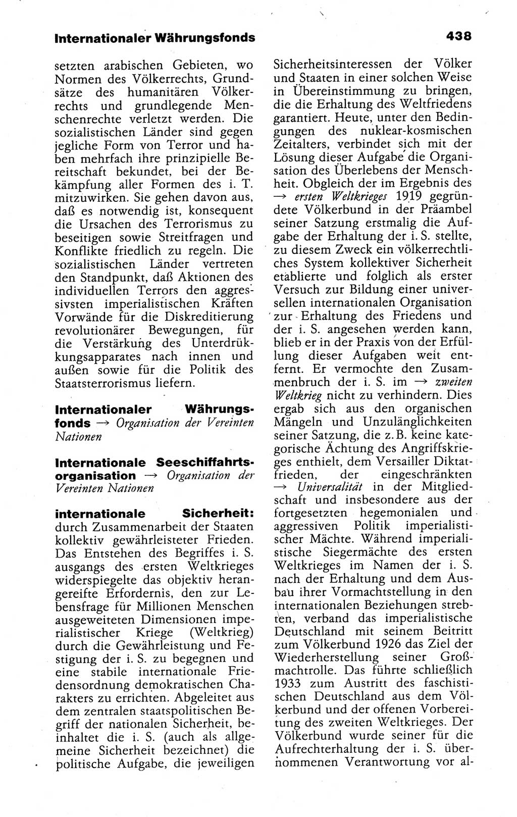 Kleines politisches Wörterbuch [Deutsche Demokratische Republik (DDR)] 1988, Seite 438 (Kl. pol. Wb. DDR 1988, S. 438)