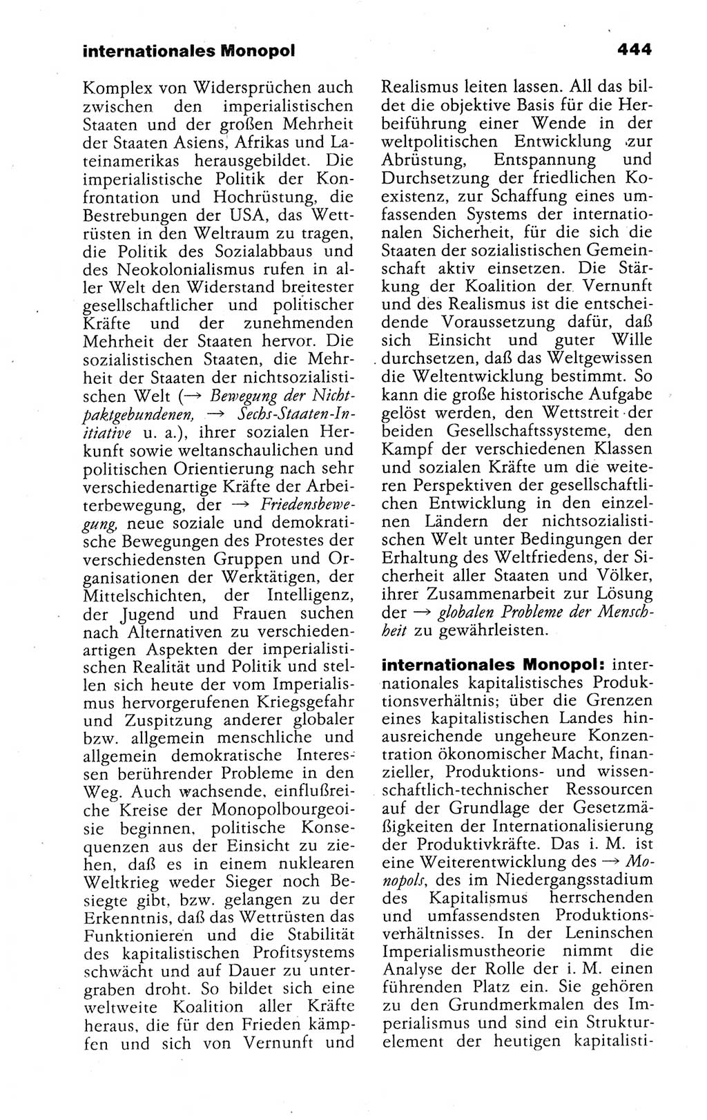 Kleines politisches Wörterbuch [Deutsche Demokratische Republik (DDR)] 1988, Seite 444 (Kl. pol. Wb. DDR 1988, S. 444)