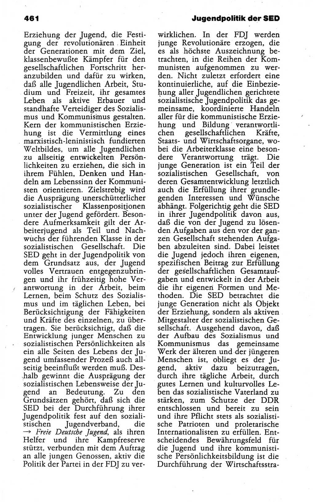 Kleines politisches Wörterbuch [Deutsche Demokratische Republik (DDR)] 1988, Seite 461 (Kl. pol. Wb. DDR 1988, S. 461)