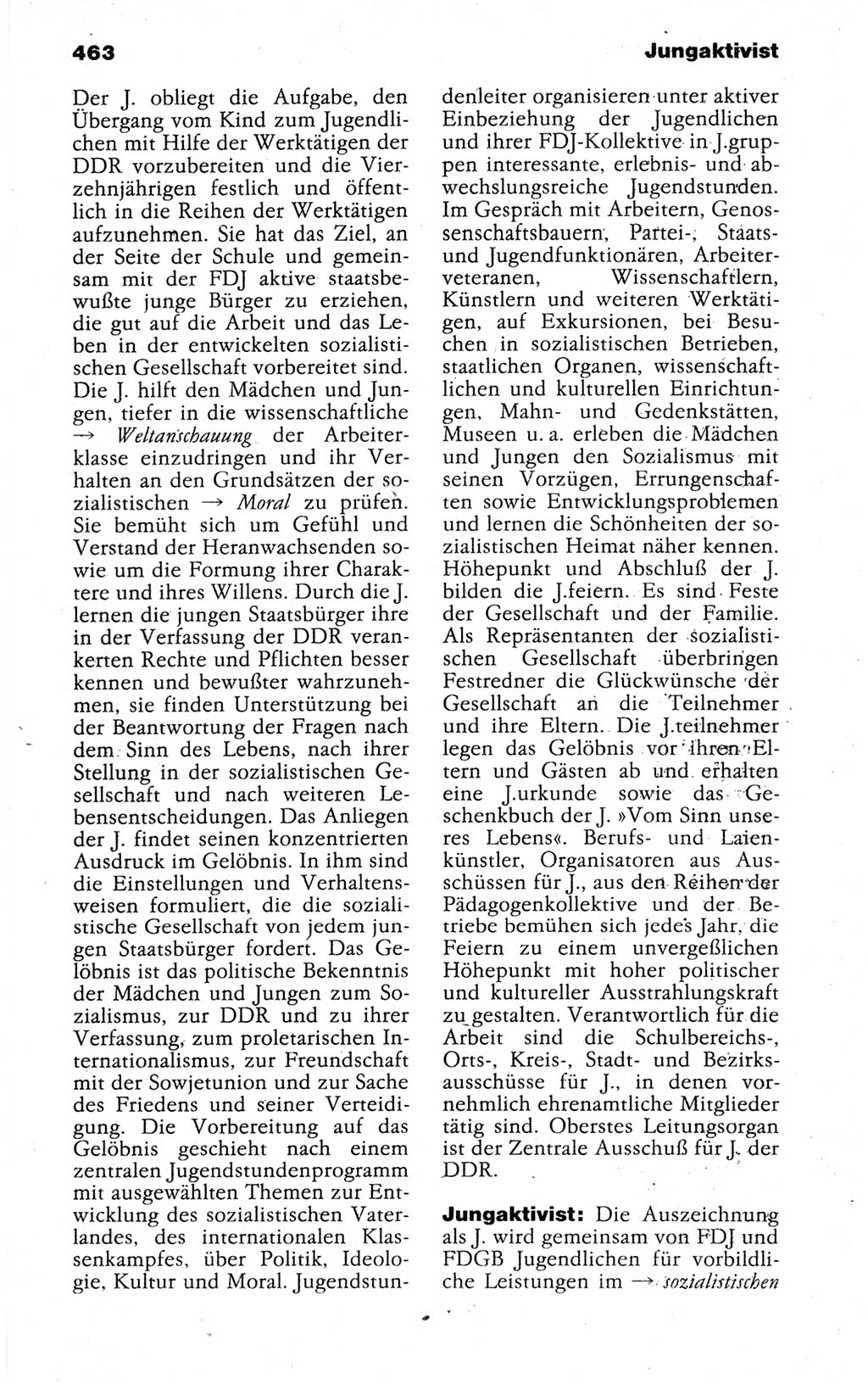 Kleines politisches Wörterbuch [Deutsche Demokratische Republik (DDR)] 1988, Seite 463 (Kl. pol. Wb. DDR 1988, S. 463)