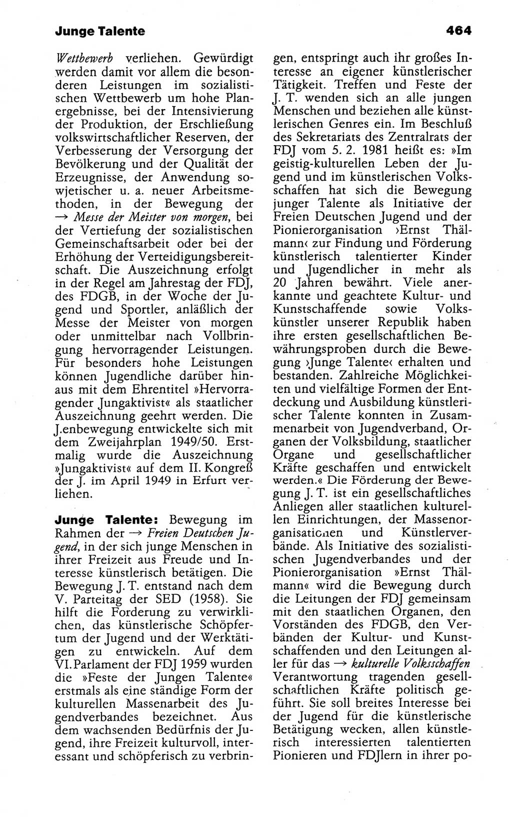 Kleines politisches Wörterbuch [Deutsche Demokratische Republik (DDR)] 1988, Seite 464 (Kl. pol. Wb. DDR 1988, S. 464)