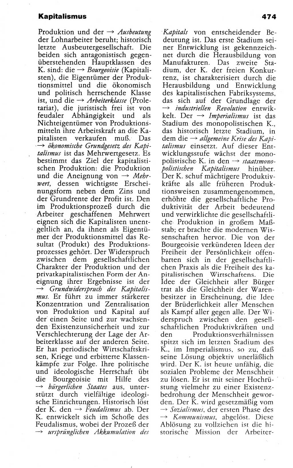 Kleines politisches Wörterbuch [Deutsche Demokratische Republik (DDR)] 1988, Seite 474 (Kl. pol. Wb. DDR 1988, S. 474)