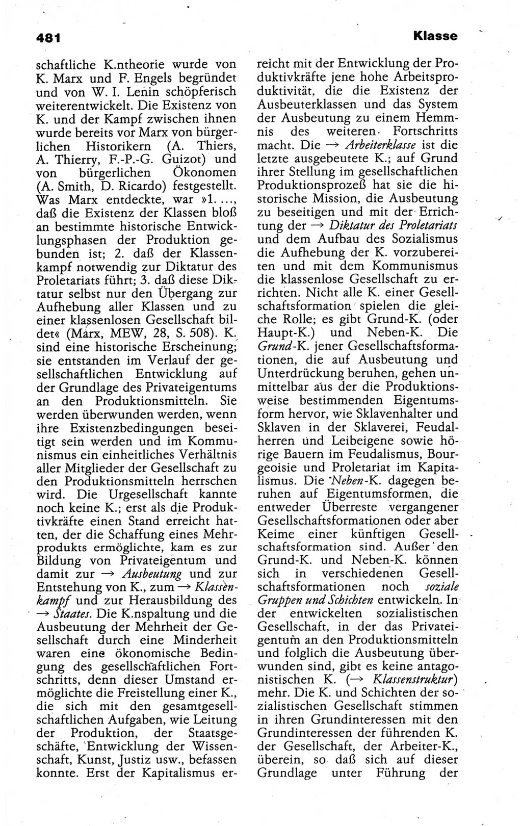 Kleines politisches Wörterbuch [Deutsche Demokratische Republik (DDR)] 1988, Seite 481 (Kl. pol. Wb. DDR 1988, S. 481)