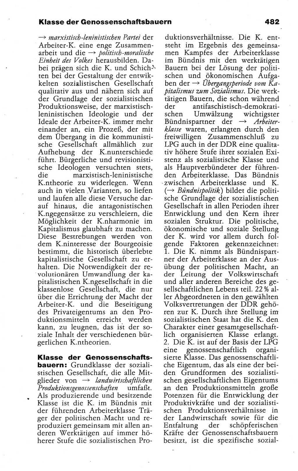 Kleines politisches Wörterbuch [Deutsche Demokratische Republik (DDR)] 1988, Seite 482 (Kl. pol. Wb. DDR 1988, S. 482)