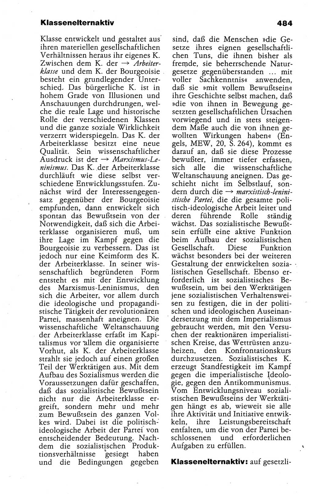 Kleines politisches Wörterbuch [Deutsche Demokratische Republik (DDR)] 1988, Seite 484 (Kl. pol. Wb. DDR 1988, S. 484)