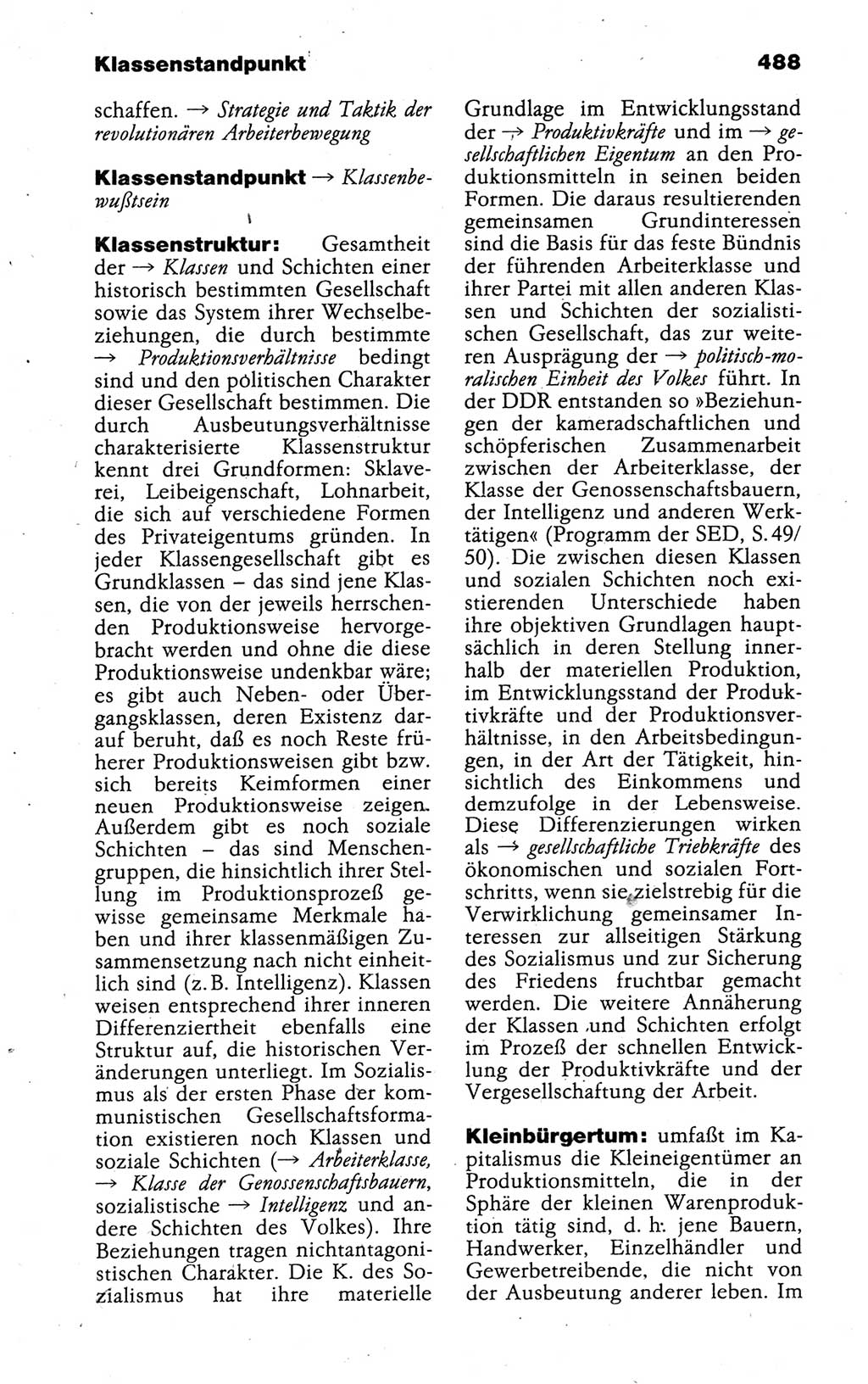 Kleines politisches Wörterbuch [Deutsche Demokratische Republik (DDR)] 1988, Seite 488 (Kl. pol. Wb. DDR 1988, S. 488)