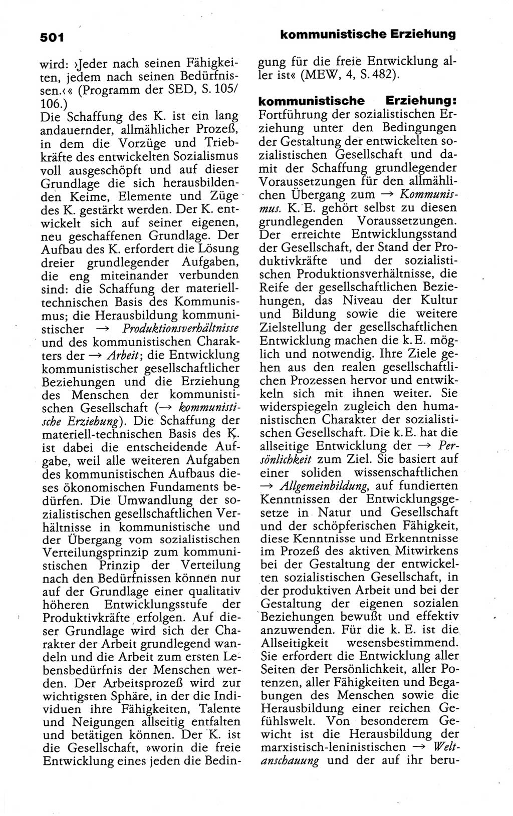 Kleines politisches Wörterbuch [Deutsche Demokratische Republik (DDR)] 1988, Seite 501 (Kl. pol. Wb. DDR 1988, S. 501)