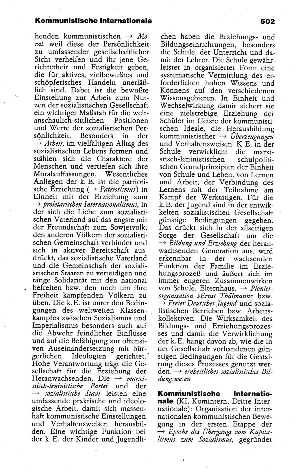 Kleines politisches Wörterbuch [Deutsche Demokratische Republik (DDR)] 1988, Seite 502 (Kl. pol. Wb. DDR 1988, S. 502)