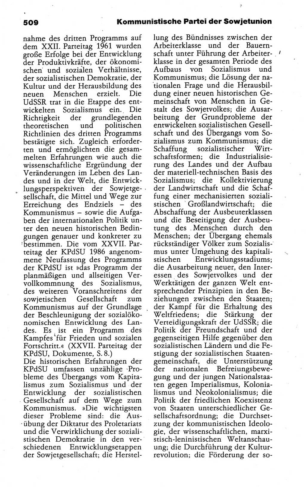 Kleines politisches Wörterbuch [Deutsche Demokratische Republik (DDR)] 1988, Seite 509 (Kl. pol. Wb. DDR 1988, S. 509)