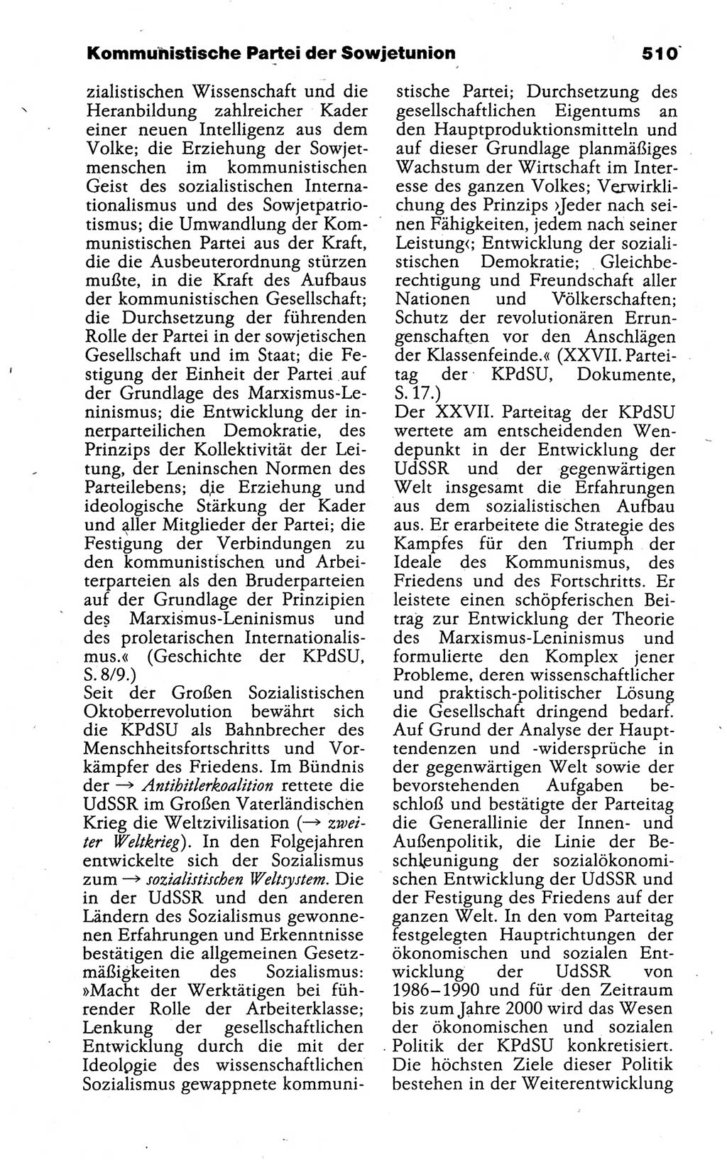 Kleines politisches Wörterbuch [Deutsche Demokratische Republik (DDR)] 1988, Seite 510 (Kl. pol. Wb. DDR 1988, S. 510)