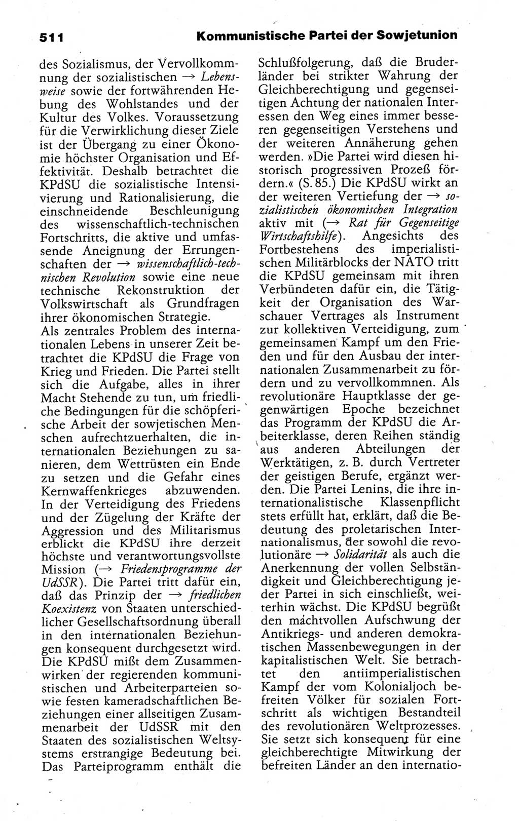 Kleines politisches Wörterbuch [Deutsche Demokratische Republik (DDR)] 1988, Seite 511 (Kl. pol. Wb. DDR 1988, S. 511)