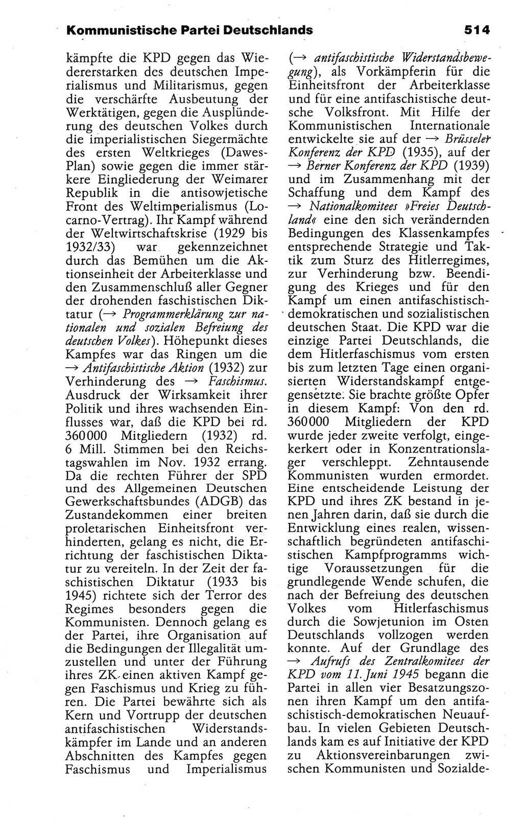 Kleines politisches Wörterbuch [Deutsche Demokratische Republik (DDR)] 1988, Seite 514 (Kl. pol. Wb. DDR 1988, S. 514)