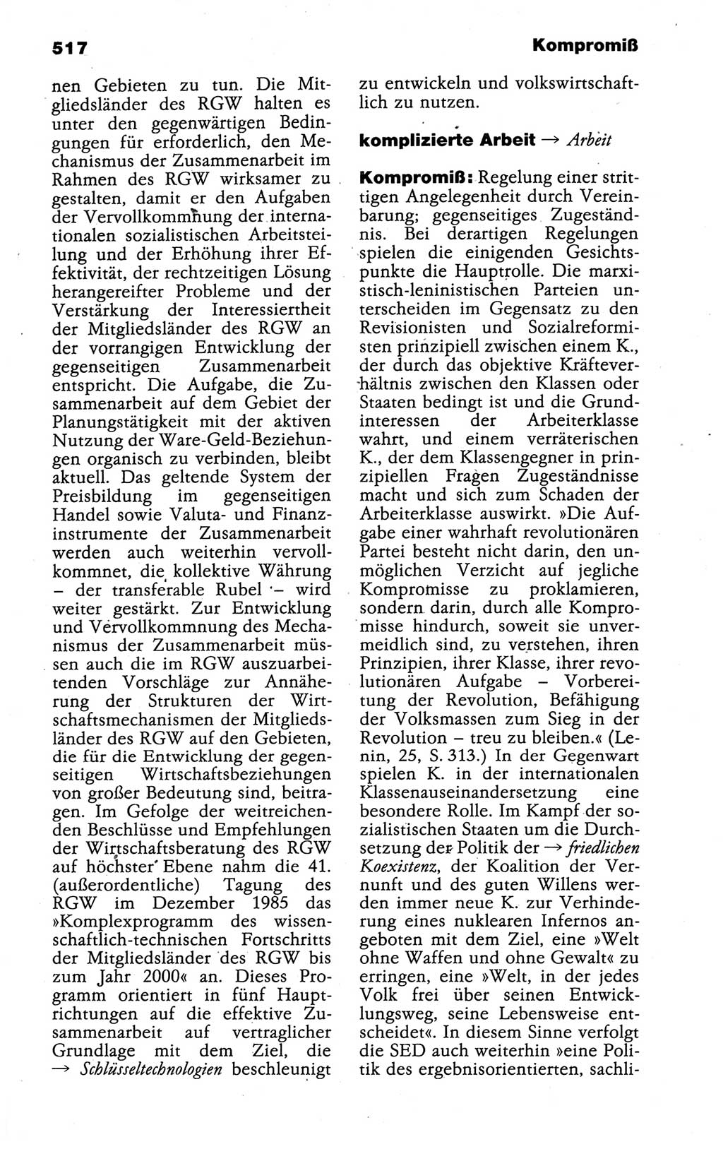 Kleines politisches Wörterbuch [Deutsche Demokratische Republik (DDR)] 1988, Seite 517 (Kl. pol. Wb. DDR 1988, S. 517)