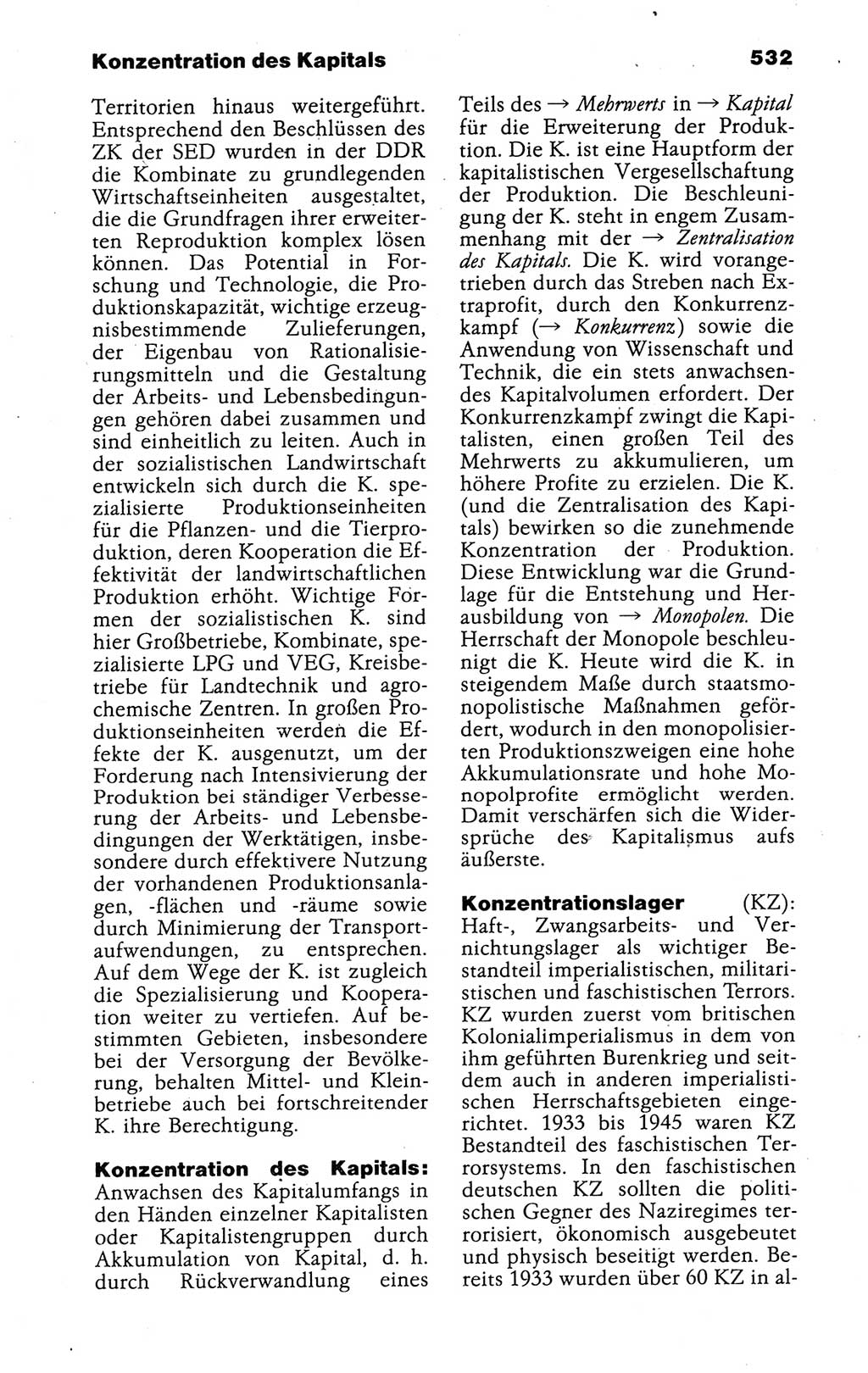 Kleines politisches Wörterbuch [Deutsche Demokratische Republik (DDR)] 1988, Seite 532 (Kl. pol. Wb. DDR 1988, S. 532)