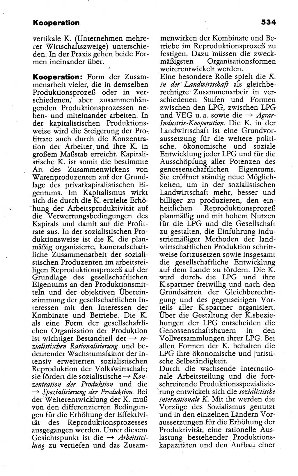 Kleines politisches Wörterbuch [Deutsche Demokratische Republik (DDR)] 1988, Seite 534 (Kl. pol. Wb. DDR 1988, S. 534)