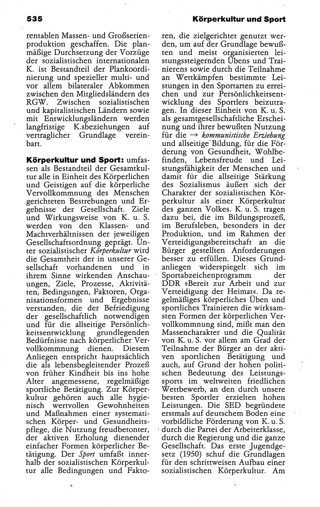 Kleines politisches Wörterbuch [Deutsche Demokratische Republik (DDR)] 1988, Seite 535 (Kl. pol. Wb. DDR 1988, S. 535)