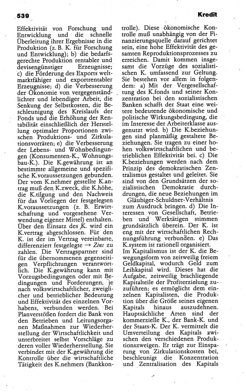 Kleines politisches Wörterbuch [Deutsche Demokratische Republik (DDR)] 1988, Seite 539 (Kl. pol. Wb. DDR 1988, S. 539)