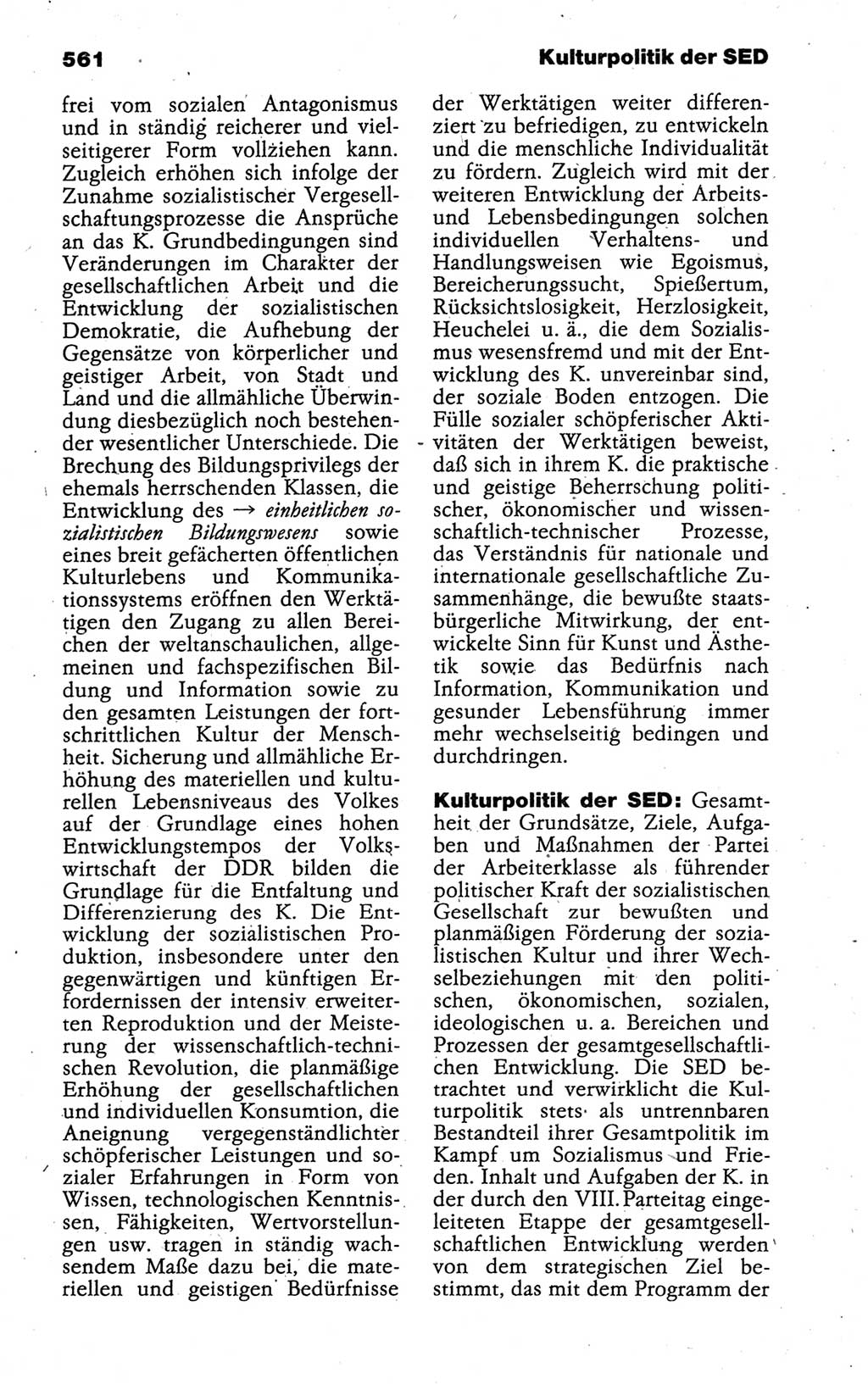 Kleines politisches Wörterbuch [Deutsche Demokratische Republik (DDR)] 1988, Seite 561 (Kl. pol. Wb. DDR 1988, S. 561)