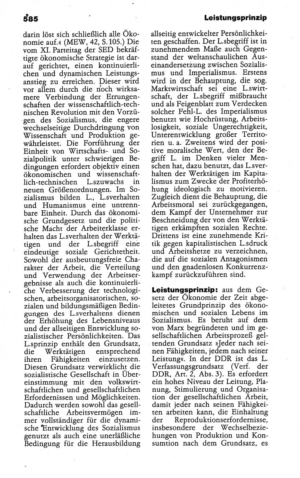 Kleines politisches Wörterbuch [Deutsche Demokratische Republik (DDR)] 1988, Seite 585 (Kl. pol. Wb. DDR 1988, S. 585)