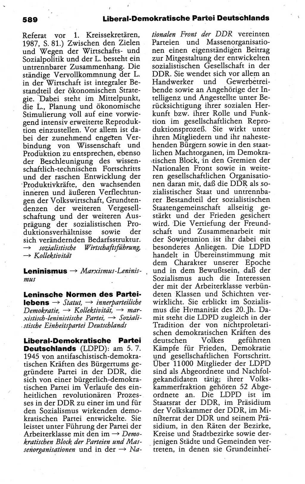 Kleines politisches Wörterbuch [Deutsche Demokratische Republik (DDR)] 1988, Seite 589 (Kl. pol. Wb. DDR 1988, S. 589)