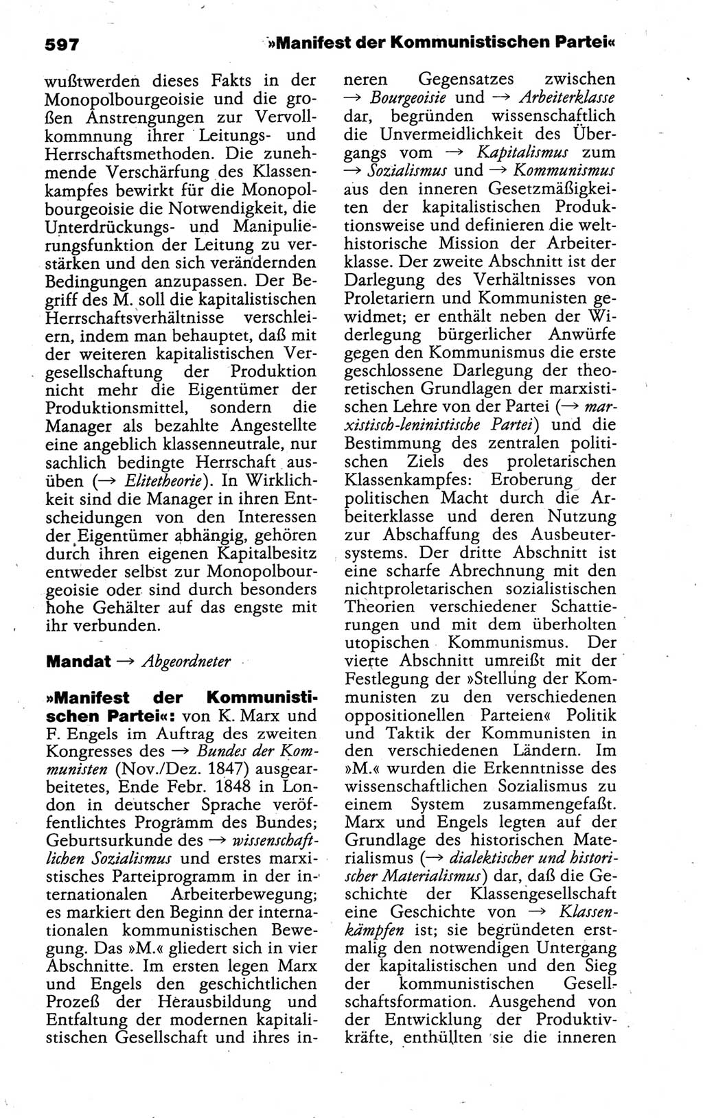 Kleines politisches Wörterbuch [Deutsche Demokratische Republik (DDR)] 1988, Seite 597 (Kl. pol. Wb. DDR 1988, S. 597)